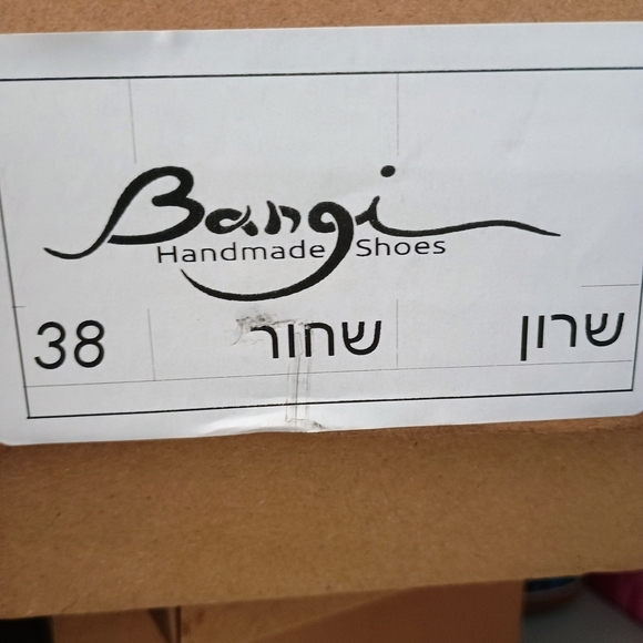 Bangi Handmade Leather Black Lace Up Shoes Size 38 - Picture 5 of 6